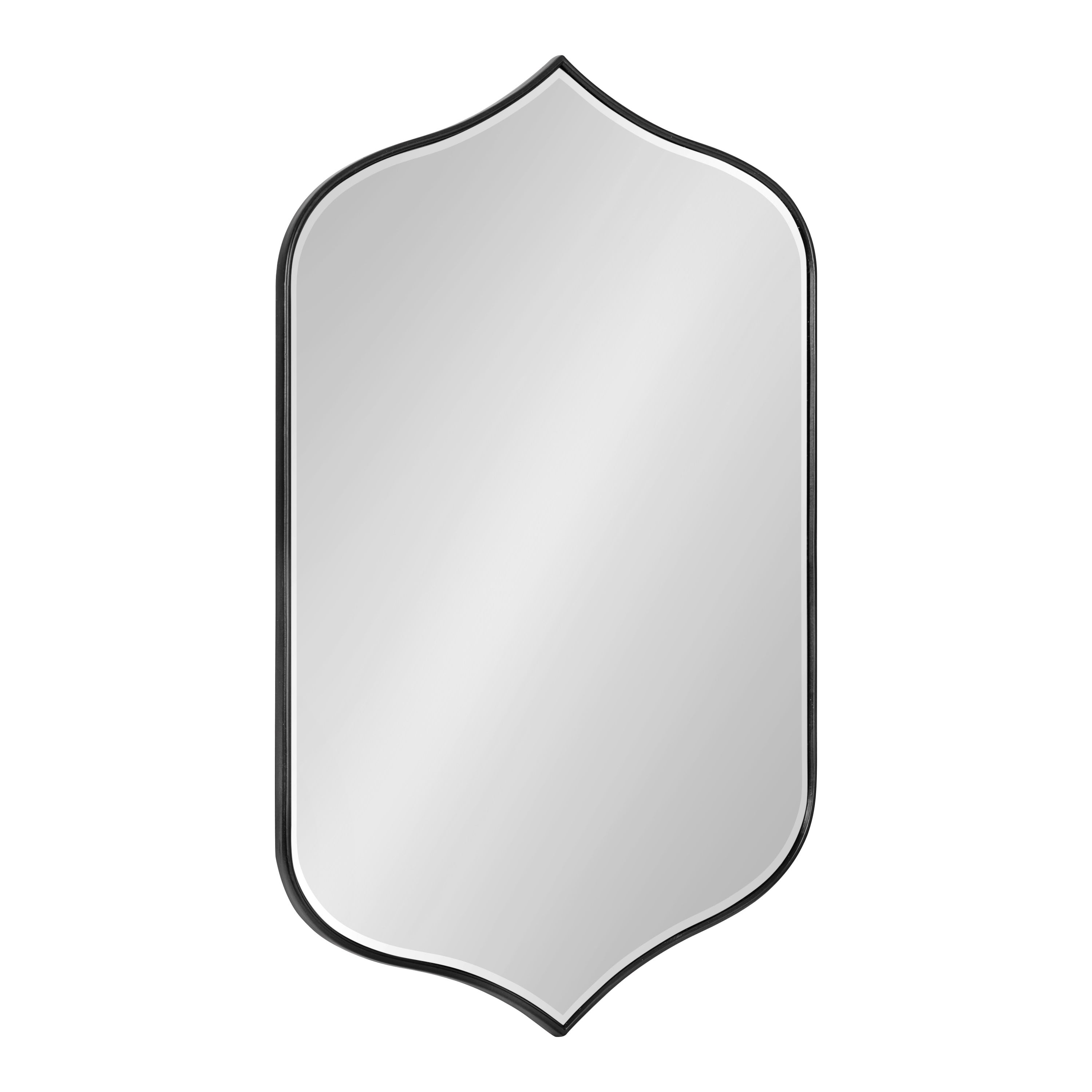 Kate and Laurel Tyla Modern Wall Mirror, 20 x 32, Black, Decorative Vibrant Peaked Mirror