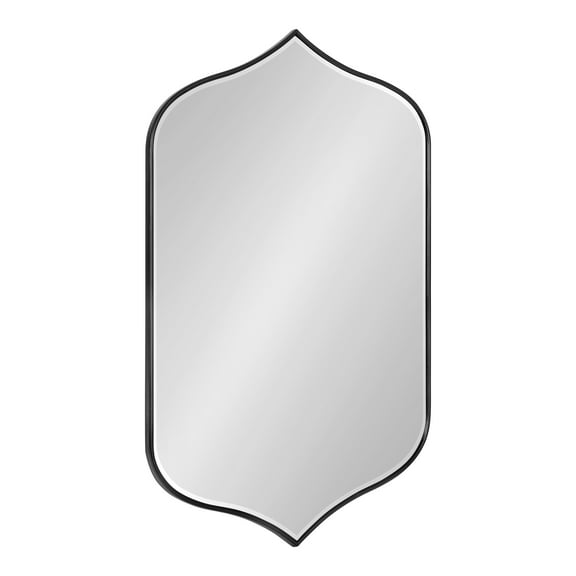 Kate and Laurel Tyla Modern Wall Mirror, 20 x 32, Black, Decorative Vibrant Peaked Mirror