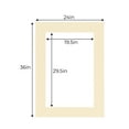 thumbnail image 3 of Tan Acid Free 24x36 Picture Frame Mats with White Core Bevel Cut for 20x30 Pictures - Fits 24x36, 3 of 3