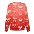 thumbnail image 4 of Valentine's Day Nursing Scrub Jacket - Long Sleeve Button Down Heart Print Professional Medical Uniform with Pockets Watermelon Red L, 4 of 5