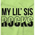 thumbnail image 2 of Little Sis Rocks Older Big Sister Toddler Boy Girl T Shirt Infant Toddler Brisco Brands 2T, 2 of 6