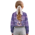 thumbnail image 2 of COEQINE Girls Crop Top Sweatshirt Long Sleeve Crewneck Fall Winter Pullover Cute Casual Loose Fit Streetwear Clothes for Teen Kids Age 5-6, Highland Cow Moon Lavender, 2 of 7