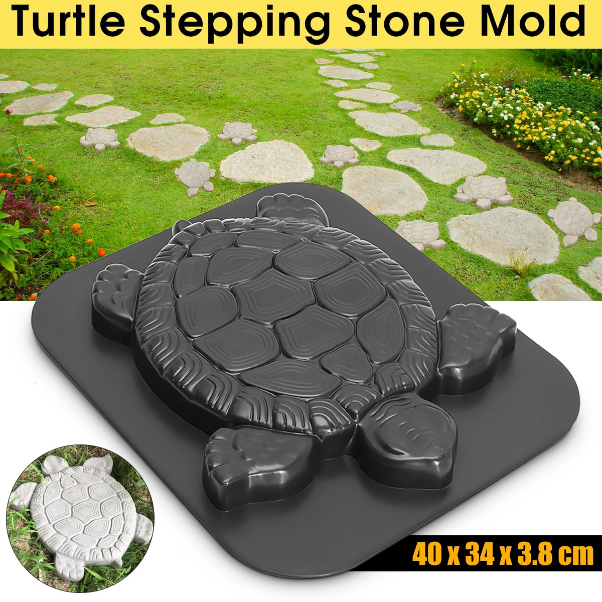 Durable Turtle Stepping Stone Mold Concrete Cement Mould ABS Tortoise