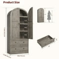 thumbnail image 2 of Ataucjin 72" Tall Arched Kitchen Pantry Cabinet, Farmhouse Wood Pantry Storage Cabinet with 2 Large Drawers, Wood Door, Freestanding Versatile Pantry Cabinets for Dining, Living Room, 2 of 7
