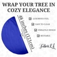 thumbnail image 3 of FabricLA Royal Blue Faux Fur Tree Skirt Cut - 48-Inches with Rounded Edges (No Backing) for Christmas, 3 of 8