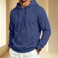 thumbnail image 3 of Dwellite Hoodies for Men Hooded Sweatshirt Casual Long Sleeve Hoodie Pullover Fashion Hoodies with Pocket Dark Blue 2XL, 3 of 6