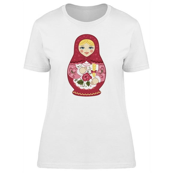 Pink Russian Doll Matryoshka T-Shirt Women -Image by Shutterstock, Female x-Large