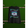 thumbnail image 5 of Old Glory Womens Retro Boombox Music Have a Rockin' Ugly Christmas Sweater Long Sleeve T Shirt, 5 of 6