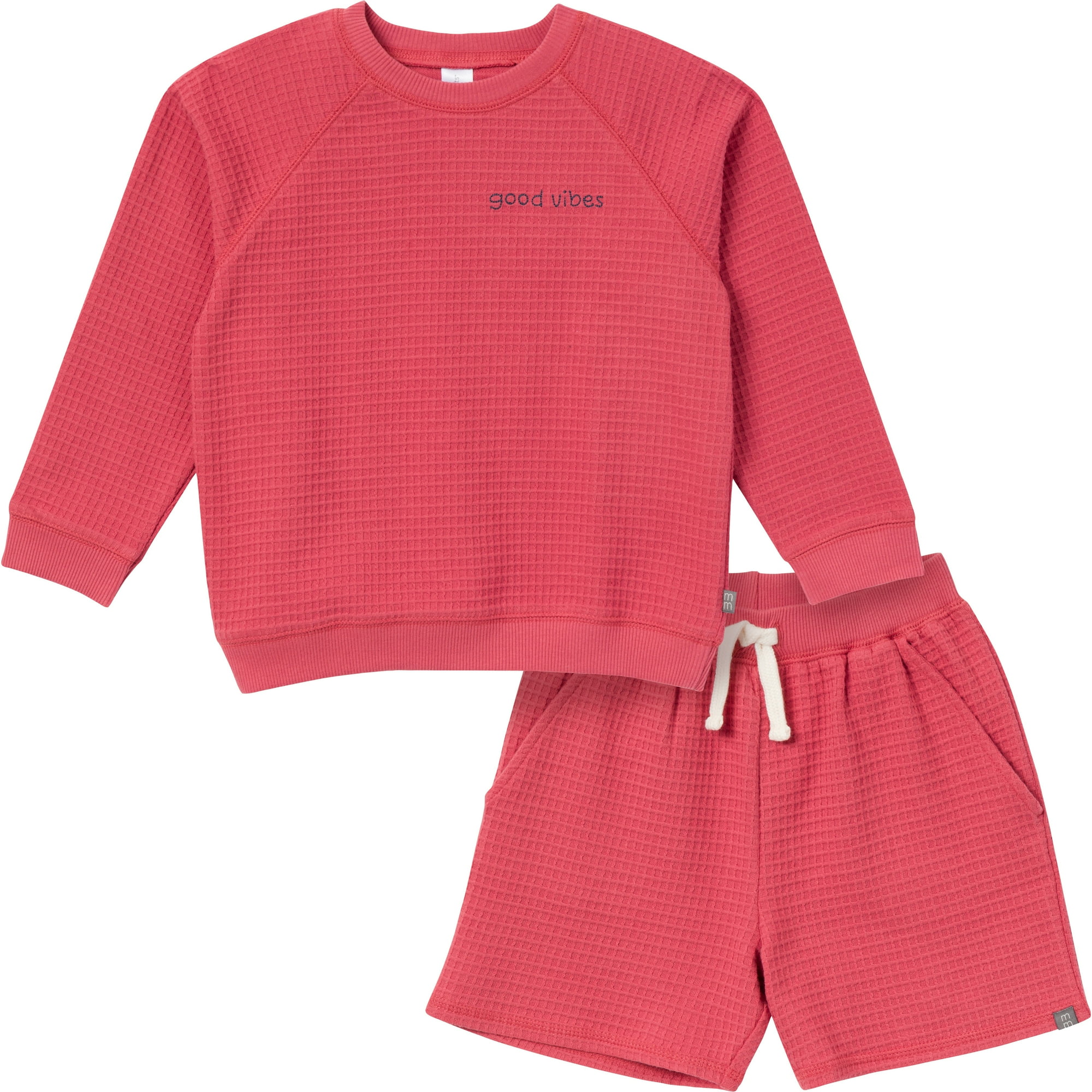 Modern Moments by Gerber Toddler Boy Long Sleeve Top and Short Set, 2-Piece, Sizes 12 Months - 5T