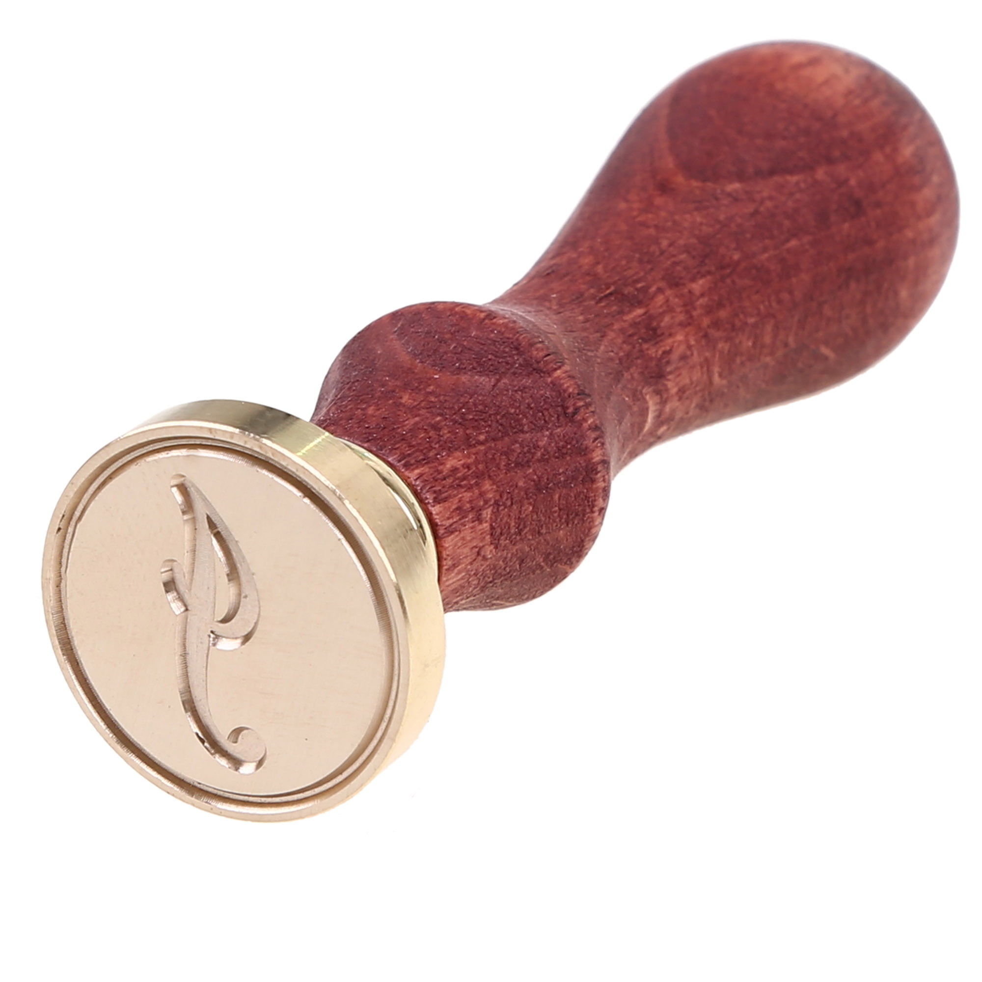 Letter I Wax Seal Stamp Retro Classic Wooden Handle Brass Head Sealing 