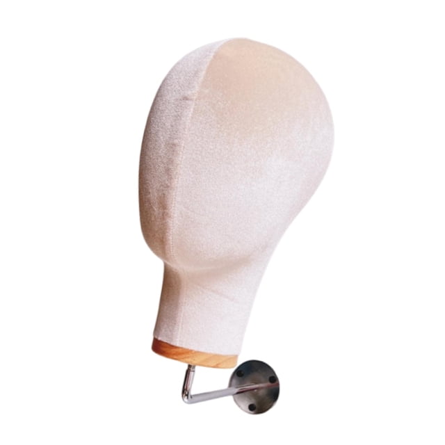 lionlar Support Mural Femme Mannequin Tête Modèle Chapeau Rangement pour Lunettes Écouteurs Beige