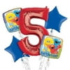 Sesame Street 5th Birthday Balloon Bouquet 5pc