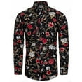 thumbnail image 1 of Camisa hawaiana de manga larga, camisa floral, camisas de moda para hombres, blusa de playa, blusas de flores, ropa para hombres, camisas con cuello vuelto, 1 of 6