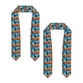 thumbnail image 2 of Daiia Lone Cowboy Desert Scene Pattern Graduation Shawl Stole – Satin Graduation Stole Academic Stole Non-Slip Design-Flattened, 2 of 7
