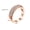 Rose gold alloy, variant on Women's Fashion Half Side Three Row Cubic Zirconia Copper Ring, Geometric Electroplated Ring, European and American Style