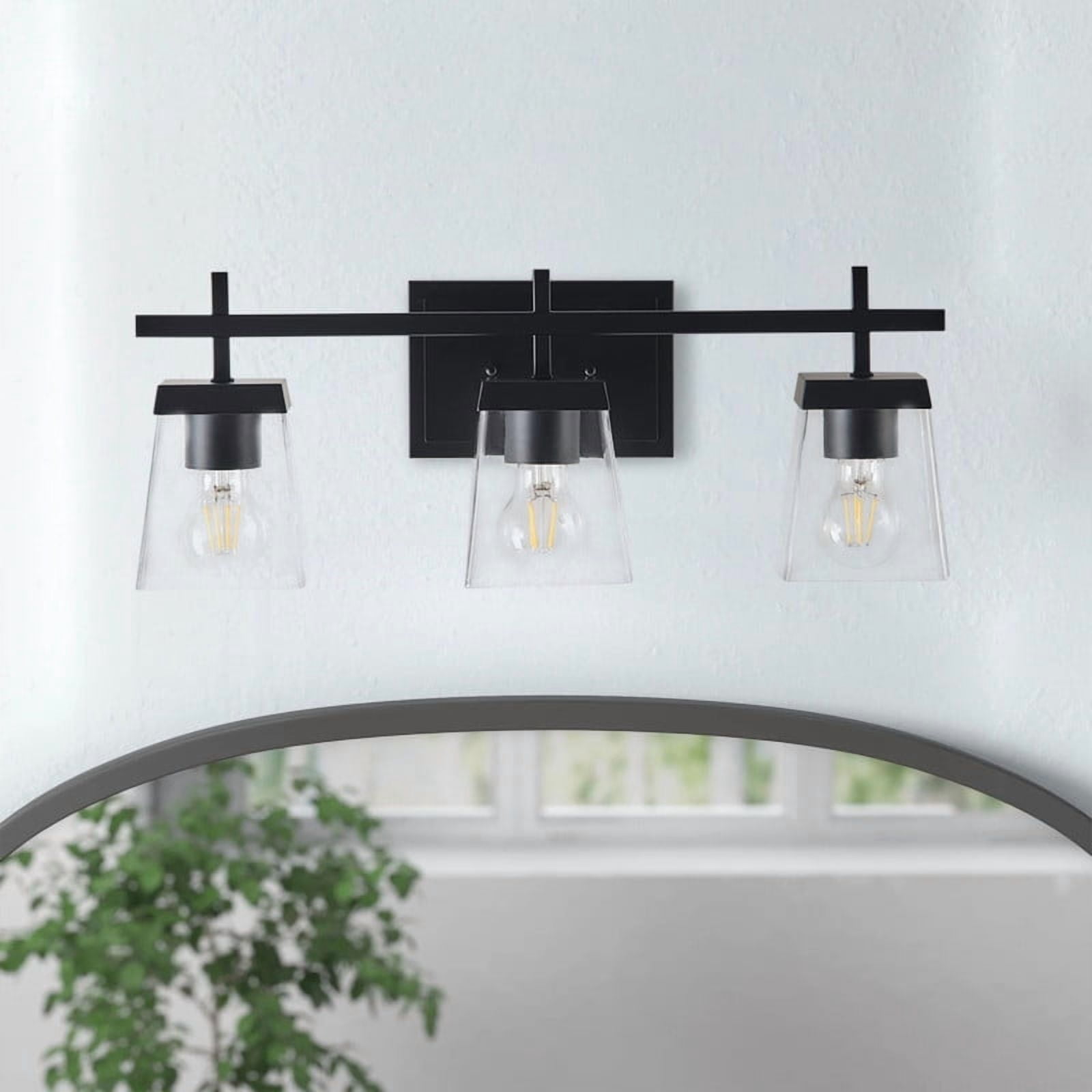 Aiwen 22.05" Light Fixtures for Bathroom above Mirror - Matte Black Vanity Lights for Dining Room, Hallway