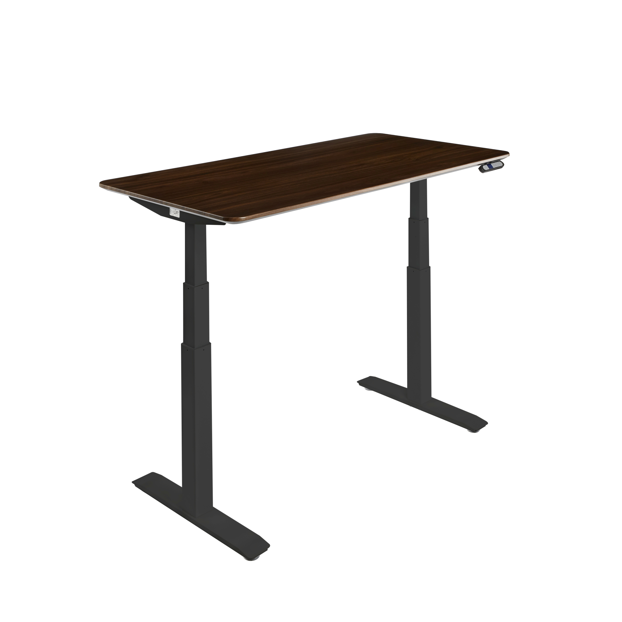 Seville Classics AIRLIFT S3 Electric Height-Adjustable Standing Desk with Ergo Table Top with Beveled Bottom Edges, 54" x 30"