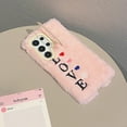 thumbnail image 2 of Fluffy Case for Samsung Galaxy S24 Ultra, Girly Cute Faux Fur Cute Plush Furry Fuzzy Cover with Love Heart Shockproof Camera Lens Kickstand Protective Phone Case for Girls Women, Pink, 2 of 10