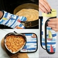 thumbnail image 5 of Yayeee Oven Mitts and Pot Holder Set of 2 Heat Resistant Kitchen Gloves Baking Hot Pad, Orange Sailboats, 5 of 5