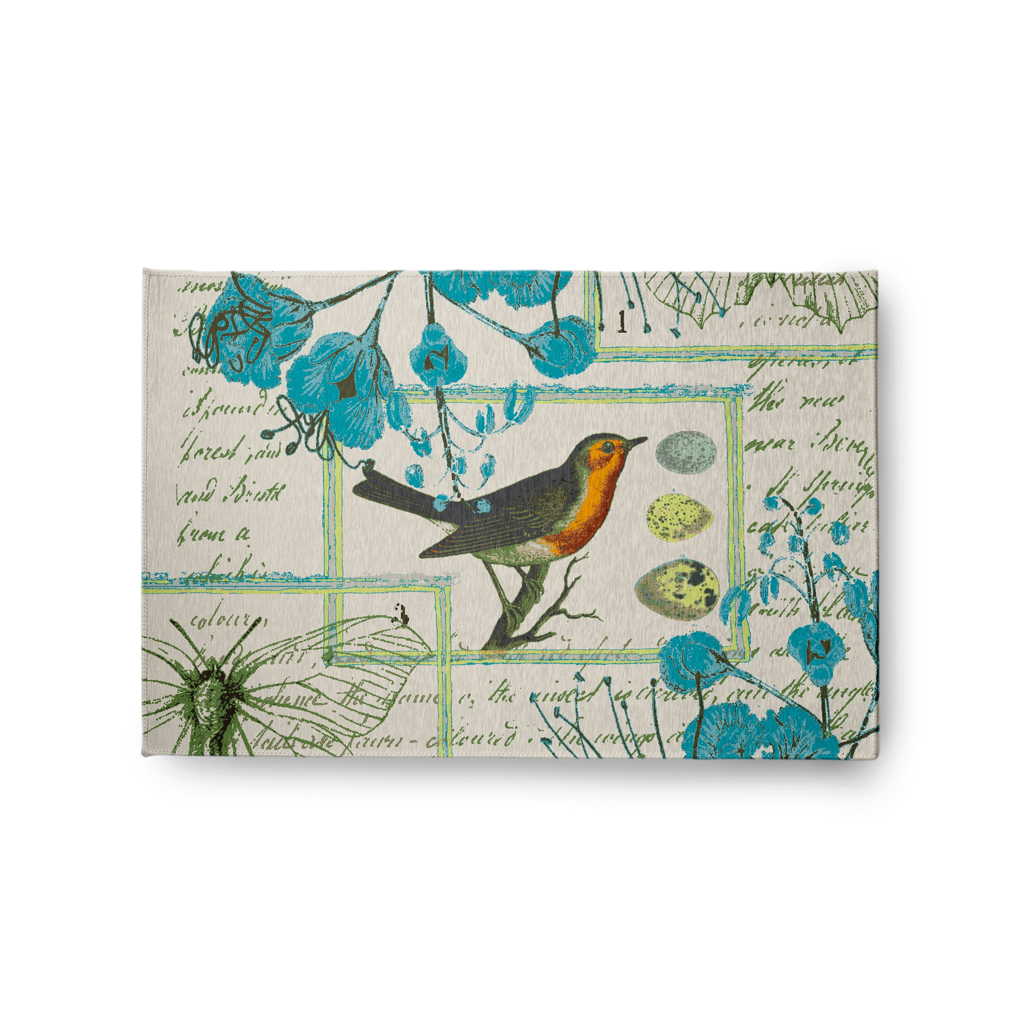 Simply Daisy 2' x 3' Lilac Singing Bird Spring Chenille Rug
