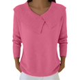 thumbnail image 1 of Breezora Chandail en Tricot à la Mode pour Femmes avec Col Rond Manches Longues Ajusté Confortable Décontracté pour Style Moderne Taille TTG Rose Vif, 1 of 4