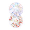 thumbnail image 3 of CoreLiving 11 UV Sensitive Color Changing 3D Five-Petal Flower Charms Mixed Pastel Sizes 12 Grid Nail Art Decoration Wheel for Floral Manicure and DIY, 1 Box, 3 of 3