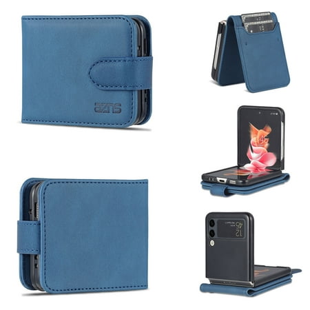 For Samsung Galaxy Z Flip 4 5G 2022 Luxury Leather Flip Case Shockproof Magnetic Wallet Card Holder Cover