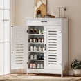 thumbnail image 2 of HOMCOM Armoire à Chaussures avec Portes à Persiennes, Armoire de Rangement à Chaussures Moderne, Blanc, 2 of 10