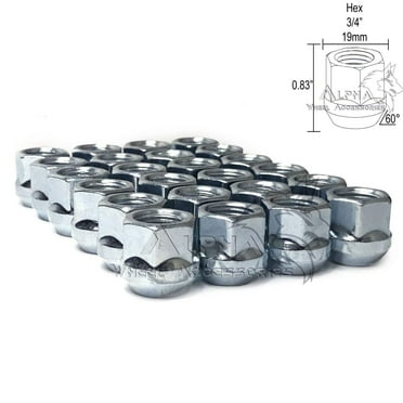 24Pc Open End Bulge Acorn Lug Nuts 12x1.5 Fits 2004-2014 Chevy Colorado M12x1.5