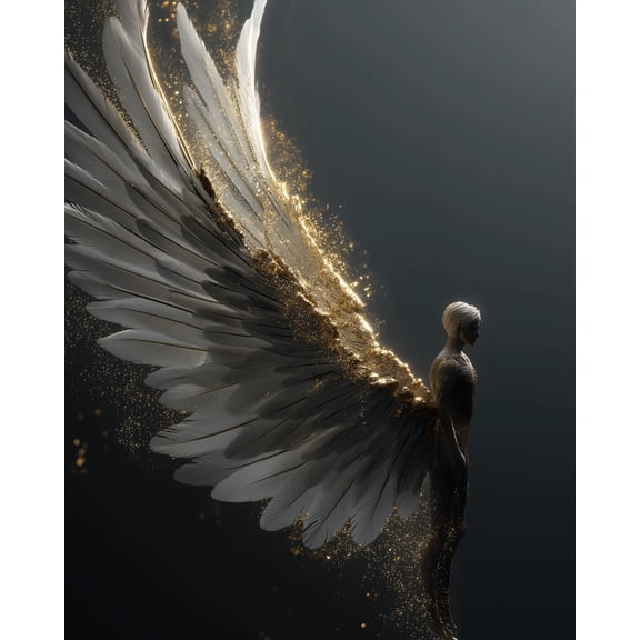 Paint by Numbers for Adults Kids Beginner Golden Feathers Gently Falling DIY Acrylic Painting by Numbers Kits with Brushes Acrylic Pigment Home Decoration Gifts 16 x 20 inch