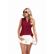 thumbnail image 1 of Blusas Sin Mangas para Mujer - Camisetas Sin Mangas Informales de Verano con Cuello en V, Camisas Holgadas con Cuello Liso, Vino Tinto M, 1 of 10