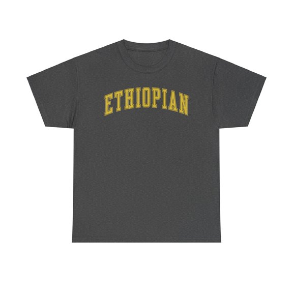 Ethiopian Shirt Gifts Tshirt Crew Neck Short Sleeve