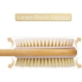 thumbnail image 4 of Back brush, massage brush, bath brush, double-sided natural bristles, shower brush, long-handled wooden brush for exfoliation and massage, 4 of 5