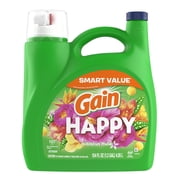 Gain Liquid Laundry Detergent, Hibiscus Hula Scent, 154 fl oz, 107 Loads, HE