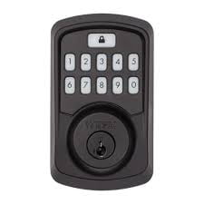 Weiser Aura Matte Black Bluetooth Connective Keyless Entry Door Lock/Smart Deadbolt