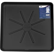 American Built Pro Washing Machine Pan Undrilled Anti Flood Pan Comes With 1" Drain Adapter Fitting Black Color Drain Pan Made of Recycled Plastic Protects Floor From Water Damages - Pack of 1