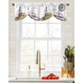 thumbnail image 3 of Retro Illustration Lighthouse Sailing Ship Kitchen Curtains Balcony Adjustable Roman Blinds Small Short Curtain for Living Room, 3 of 6