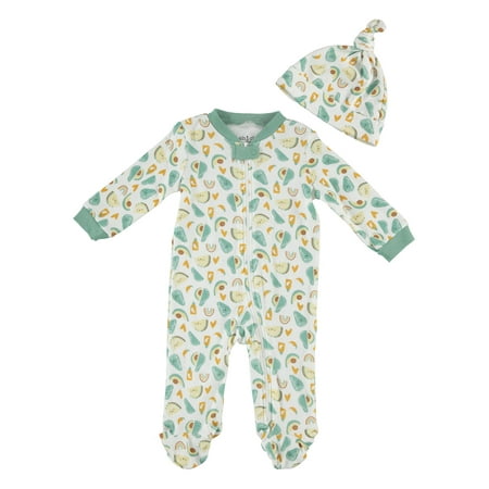 

Chick Pea Baby Neutral Unisex 2pk Footed Coverall Set Sizes Newborn-9 Months