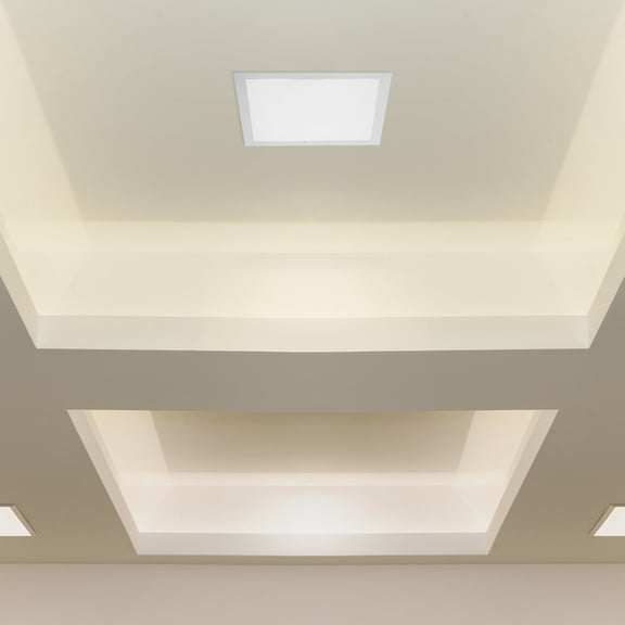 Tineasur 1Pack Kitchen Light Cover Wear Resistance Square White Aluminium Acrylic