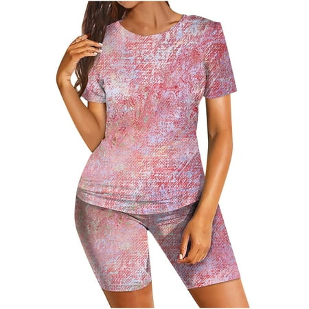 

Pajama Sets for Women Soft Womens Pajama Sets Women s Sports Yoga Set Elastic Waist Short Pants Vest Shorts Pajamas Sets Family Christmas Pajamas Pajamas for Women Soft Comfy Multicolor 2XL
