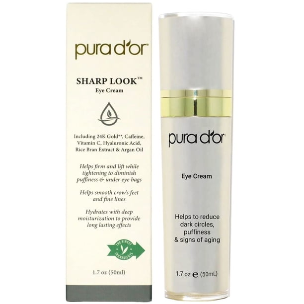 Crema de ojos PURA D'OR Sharp Look que mejora la juventud, 50 ml con oro de 24 quilates