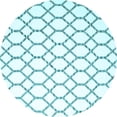 thumbnail image 1 of Ahgly Company Indoor Round Trellis Light Blue Contemporary Area Rugs, 3' Round, 1 of 4