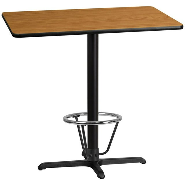 Flash Furniture Table de Bar Supérieure en Stratifié de 30 x 42 Po en Naturel