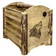 thumbnail image 1 of Montana Woodworks MWGCMAGLZWOLF Glacier Country Collection Magazine Rack with Laser Engraved Wolf Design, 1 of 5
