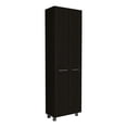 thumbnail image 1 of Pemberly Row 78" Modern Engineered Wood Pantry Cabinet in Black, 1 of 12