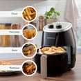 thumbnail image 3 of Brügmann Freidora de Aire Manual 2 L de Capacidad, Air Fryer, 8 Pre Ajustes de Cocción, Sistema de Circulación de Aire 360, Temporizador y Temperatura Ajustable Brügmann Brügmann Freidora Aire Manual 2 L, 3 of 7