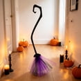 thumbnail image 6 of 38.2 Inch Witch Broom Scary Costume Prop Decoration, Halloween Prop Magical Sweeper Witch Enchanting Broomstick Fly Like This Outdoor Party Decoration Costume Accessory PVC Prop for Adults, 6 of 6