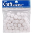 thumbnail image 2 of Darice Pom Pom .75" White 45pc, 2 of 2