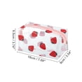 thumbnail image 2 of 1 Pc Bolsa de Maquillaje Transparente para Mujeres para Vacaciones y Viajes de Negocios Rojo, 2 of 4