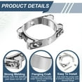 thumbnail image 4 of Uxcell Collier de Serrage en T 60-70mm (2.4 - 2.8 Pouces) Acier Inoxydable 304 Double Tête Réglable pour Radiateur d'Admission pour Automobile Plomberie Intercooler Industriel Tuyaux, 4 of 6
